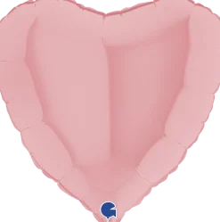 Pienet Foliopallot|Yksiväriset Foliopallot>Grabo Intl Srl, Via del Lavoro 33, 47853 CORIANO, ITALY, www.graboballoons.com Roosa sydän foliopallo