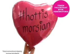 Personoidut Folioilmapallot Kimallekirjoituksella|Yksiväriset Ilmapallot>Anagram International Inc, 7700 Anagram Drive, MN 55344-7307, USA, http://www.anagramballoons.com/ Satiinifuksia sydän foliopallo