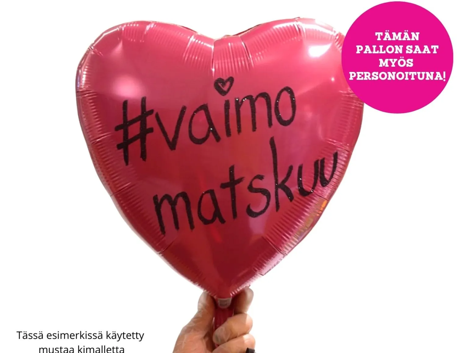 Personoidut Folioilmapallot Kimallekirjoituksella|Yksiväriset Ilmapallot>Anagram International Inc, 7700 Anagram Drive, MN 55344-7307, USA, http://www.anagramballoons.com/ Satiinifuksia sydän foliopallo