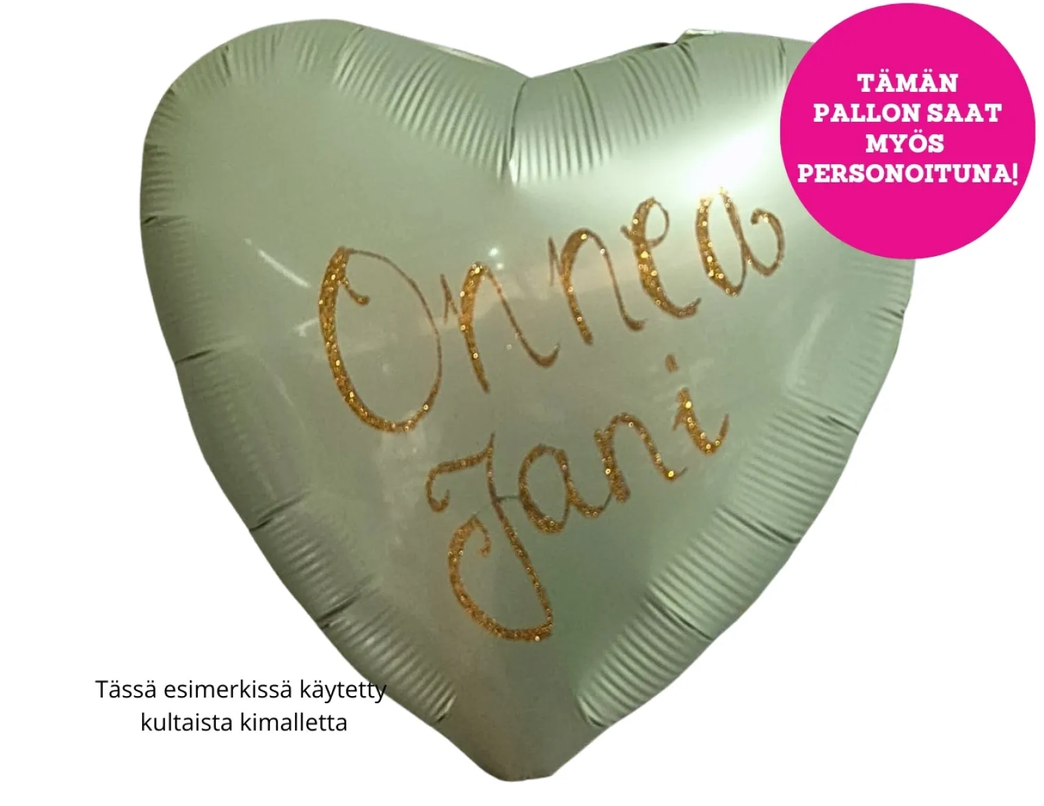 Pienet Foliopallot|Yksiväriset Foliopallot>Riethmüeller Satiinimintunvihreä sydän foliopallo