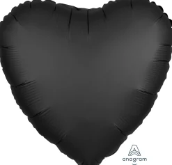 Personoidut Folioilmapallot Kimallekirjoituksella|Yksiväriset Ilmapallot>Anagram International Inc, 7700 Anagram Drive, MN 55344-7307, USA, http://www.anagramballoons.com/ Satiinimusta sydän tavallinen foliopallo