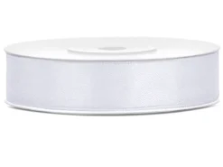Häät|Häät>PartyDeco sp. z o.o. sp. k., ul. Kolumba 1, 70-035 Szczecin, www.partydeco.com Satiininauha 12mm/25m, valkoinen