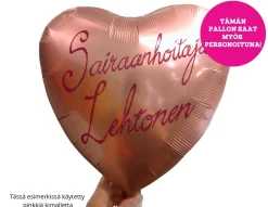 Personoidut Folioilmapallot Kimallekirjoituksella|Yksiväriset Ilmapallot>Riethmüeller Satiiniruusukulta sydän foliopallo