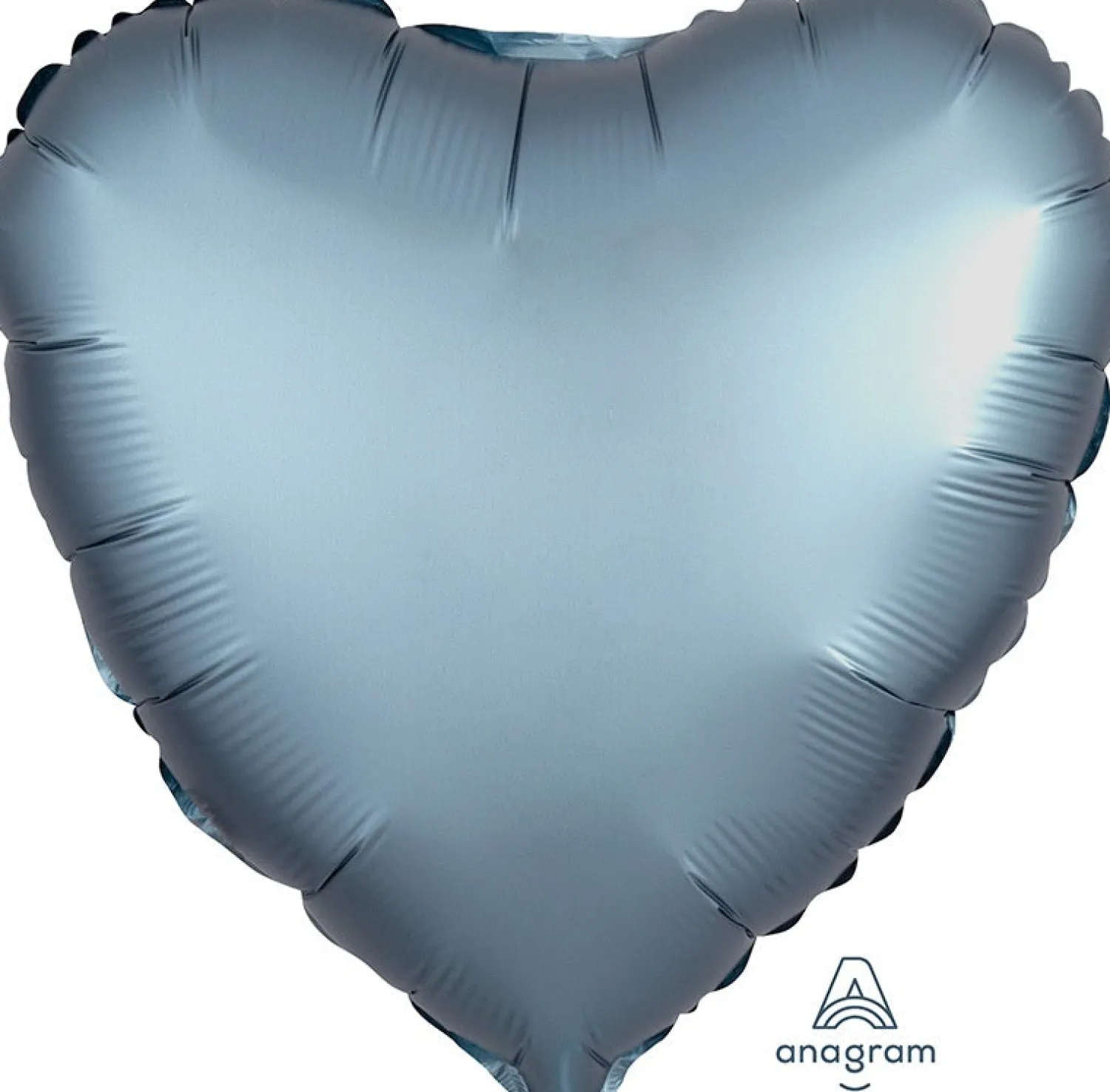 Personoidut Folioilmapallot Kimallekirjoituksella|Yksiväriset Ilmapallot>Anagram International Inc, 7700 Anagram Drive, MN 55344-7307, USA, http://www.anagramballoons.com/ Satiinisiniharmaa sydän foliopallo