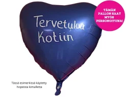 Personoidut Folioilmapallot Kimallekirjoituksella|Yksiväriset Ilmapallot>Grabo Intl Srl, Via del Lavoro 33, 47853 CORIANO, ITALY, www.graboballoons.com Satiinitummansininen sydän foliopallo