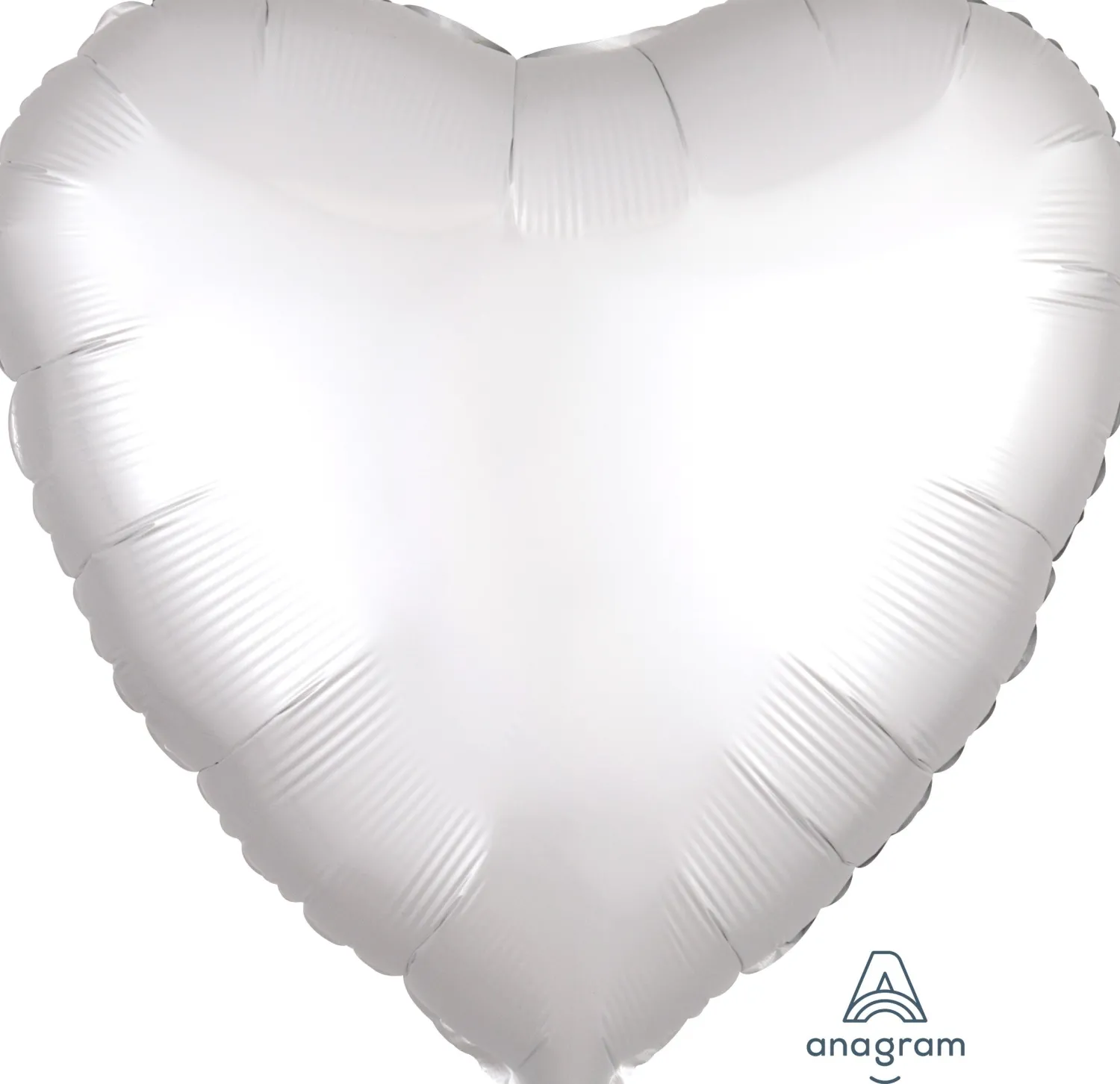 Yksiväriset Ilmapallot|Äitienpäivä>Anagram International Inc, 7700 Anagram Drive, MN 55344-7307, USA, http://www.anagramballoons.com/ Satiinivalkoinen sydän tavallinen foliopallo
