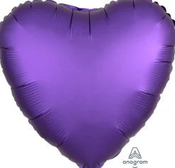 Personoidut Folioilmapallot Kimallekirjoituksella|Yksiväriset Ilmapallot>Anagram International Inc, 7700 Anagram Drive, MN 55344-7307, USA, http://www.anagramballoons.com/ Satiinivioletti sydän foliopallo