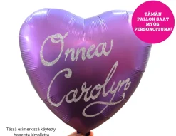 Personoidut Folioilmapallot Kimallekirjoituksella|Yksiväriset Ilmapallot>Anagram International Inc, 7700 Anagram Drive, MN 55344-7307, USA, http://www.anagramballoons.com/ Satiinivioletti sydän foliopallo