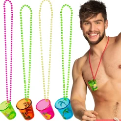 Lasit Ja Mukit>Boland Party Partners, P. O. Box 518, AK ALPHEN A/D RIJN, https://boland.eu Shottilasi kaulanauhassa Hawaii 1 kpl/pkt, lajitelmatuote 4 erilaista