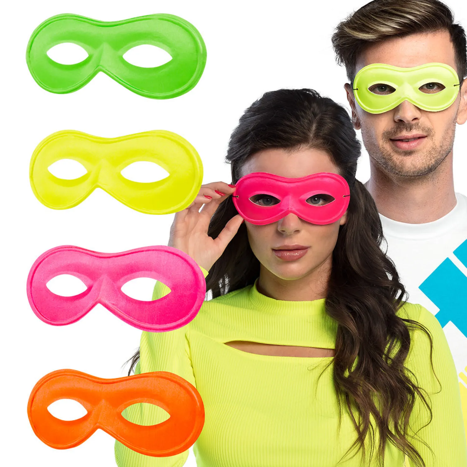 Naamarit Ja Silmikot|Muut Asusteet>Boland Party Partners, P. O. Box 518, AK ALPHEN A/D RIJN, https://boland.eu Silmikkolajitelma Neon, 4 väriä