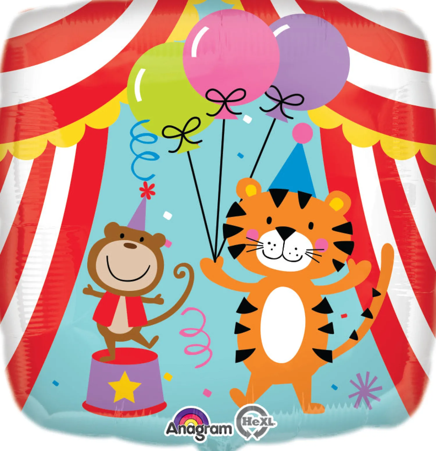 Pienet Foliopallot>Anagram International Inc, 7700 Anagram Drive, MN 55344-7307, USA, http://www.anagramballoons.com/ Sirkus foliopallo