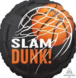 Pienet Foliopallot>Anagram International Inc, 7700 Anagram Drive, MN 55344-7307, USA, http://www.anagramballoons.com/ Slam dunk koripallo foliopallo