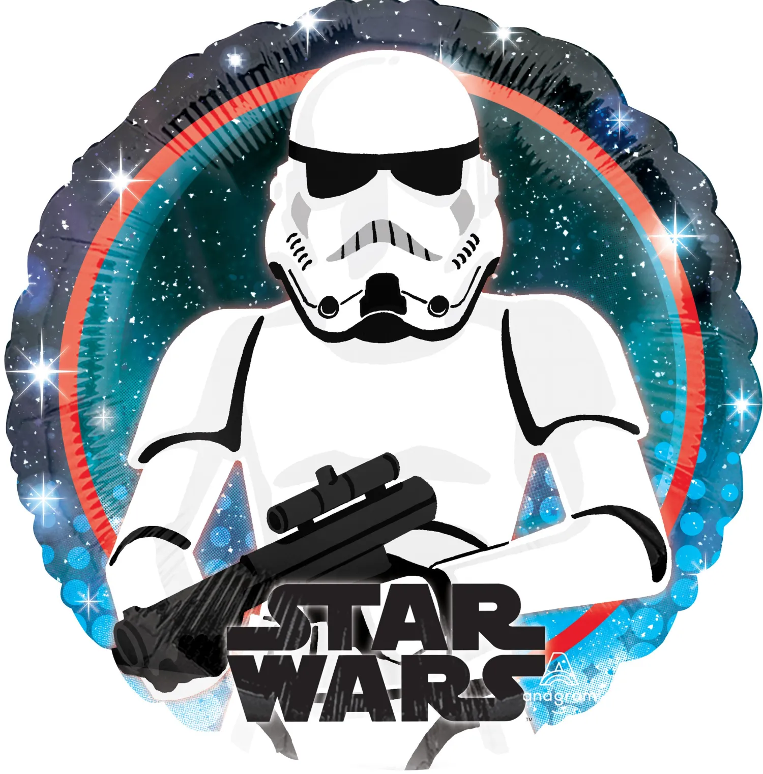 Pienet Foliopallot|Star Wars>Anagram International Inc, 7700 Anagram Drive, MN 55344-7307, USA, http://www.anagramballoons.com/ Star Wars Galaxy Stormtrooper foliopallo
