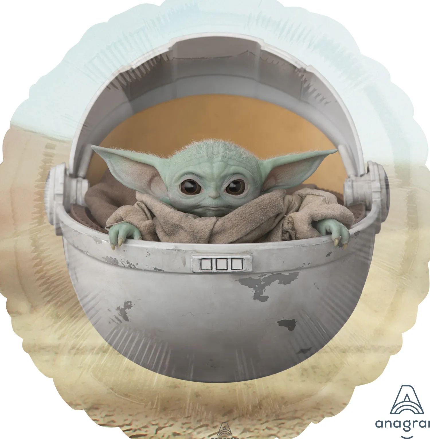 Pienet Foliopallot|Vappu>Anagram International Inc, 7700 Anagram Drive, MN 55344-7307, USA, http://www.anagramballoons.com/ Star Wars Grogu foliopallo