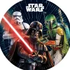 Lautaset|Star Wars>Procos S.A., 56th KLM Paleas Ethnikis, 320-11 Inofita Greece, www.procos.gr Star Wars suuri pahvilautanen 23 cm 8 kpl/pkt
