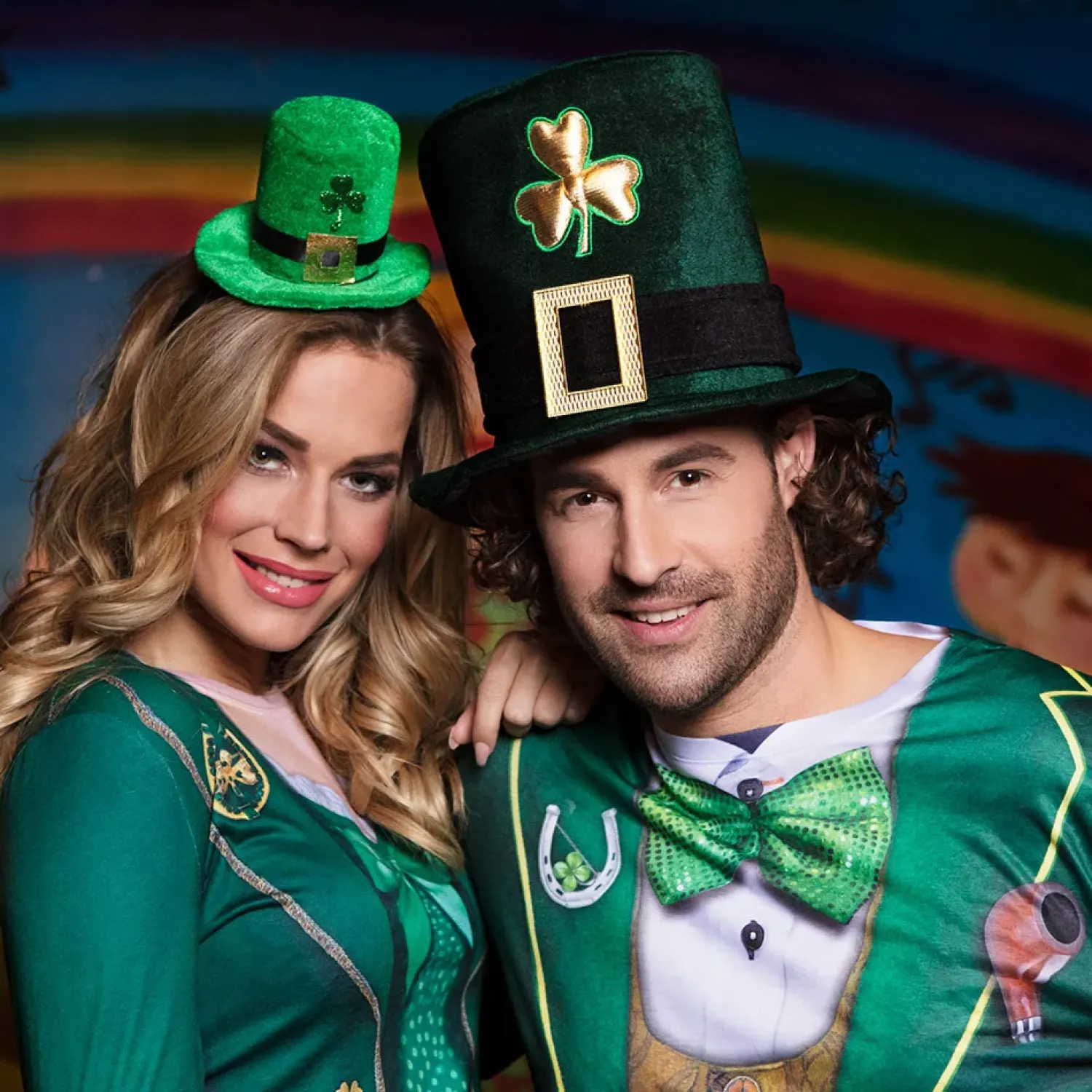 Muut Asusteet|Pannat, Kruunut Ja Tiarat>Boland Party Partners, P. O. Box 518, AK ALPHEN A/D RIJN, https://boland.eu St Patric's Day Shamrock pääpanta