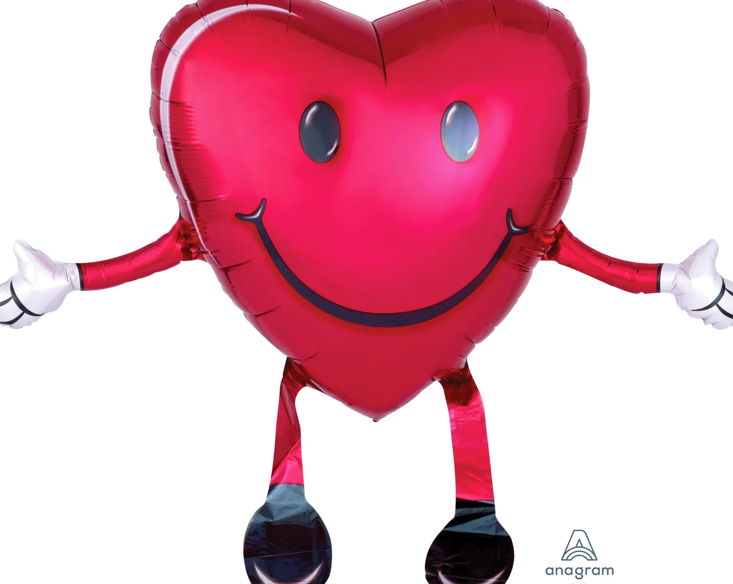 Pienet Foliopallot|Kävelevät Foliopallot>Anagram International Inc, 7700 Anagram Drive, MN 55344-7307, USA, http://www.anagramballoons.com/ Sydämellinen halaus kävelevä foliopallo S