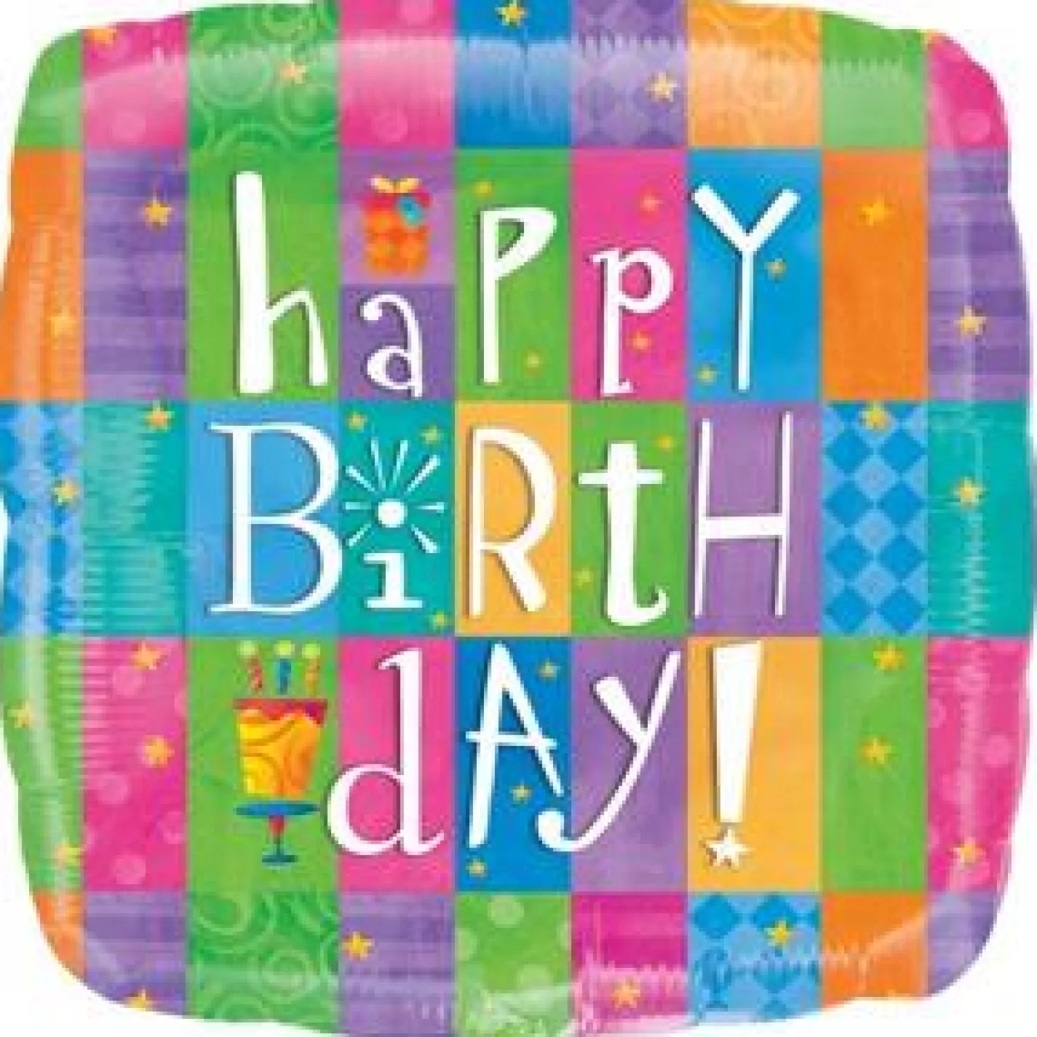 Pienet Foliopallot>Anagram International Inc, 7700 Anagram Drive, MN 55344-7307, USA, http://www.anagramballoons.com/ Synttäriruudut foliopallo