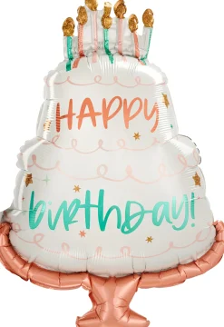 Muotofoliopallot>Anagram International Inc, 7700 Anagram Drive, MN 55344-7307, USA, http://www.anagramballoons.com/ Syntymäpäiväkakku muotofoliopallo