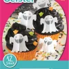 Halloween|Leivontakoristeet>Dekoback GmbH, Flinsbacher Straße 1, 74921 Helmstadt-Bargen, www.dekoback.com Syötävä leivonnaiskoriste haamu 12 osaa / 6 haamua/pkt