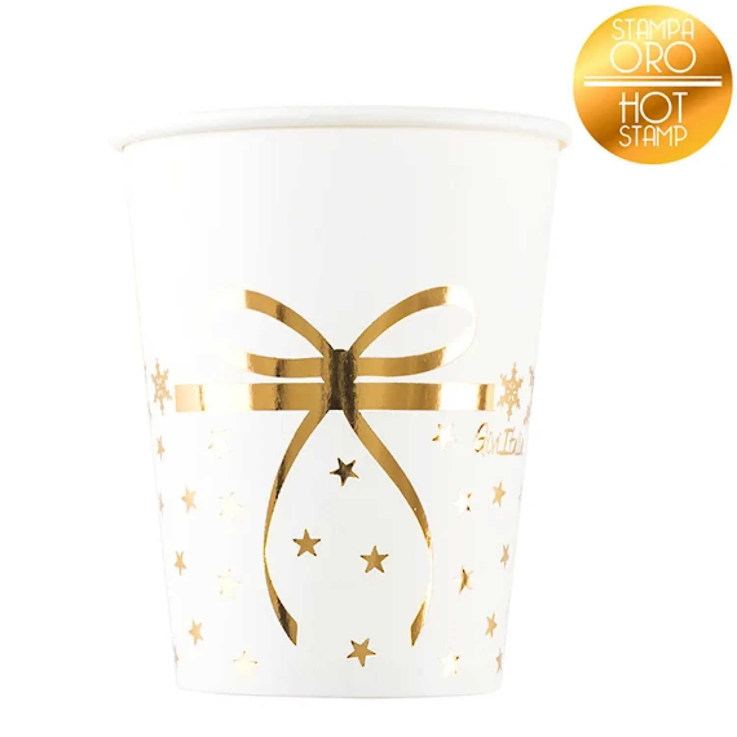 Joulu|Lasit Ja Mukit>Givi Italia S.r.l, Via Ennio de Monte 117r, 16014 ISOVERDE, www.giviitalia.com Tähdet ja lumihiutaleet pahvimuki 8 kpl/pkt (250 ml)