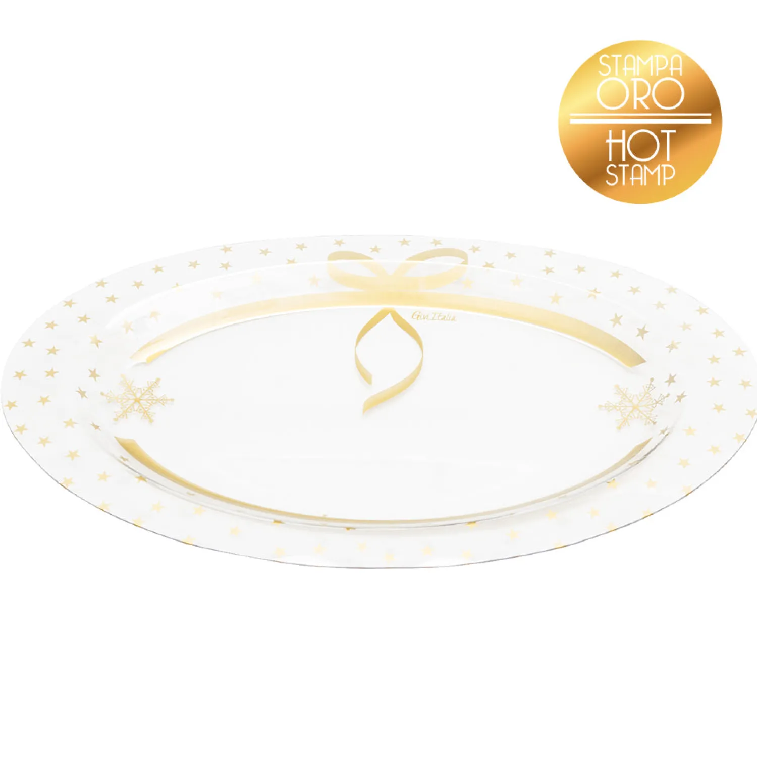 Joulu|Lautaset>Givi Italia S.r.l, Via Ennio de Monte 117r, 16014 ISOVERDE, www.giviitalia.com Tähdet ja lumihiutaleet tarjoilulautanen 40 x 25 cm