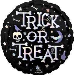 Pienet Foliopallot|Halloween>Anagram International Inc, 7700 Anagram Drive, MN 55344-7307, USA, http://www.anagramballoons.com/ Trick or Treat hologrammi foliopallo