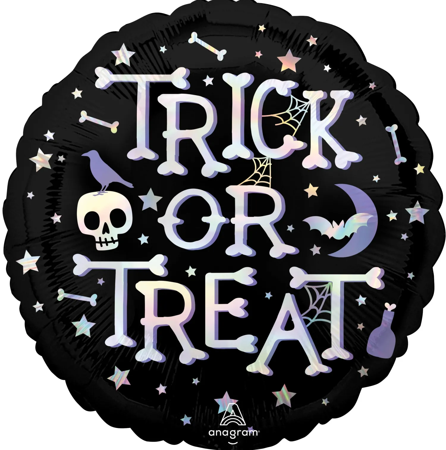 Pienet Foliopallot|Halloween>Anagram International Inc, 7700 Anagram Drive, MN 55344-7307, USA, http://www.anagramballoons.com/ Trick or Treat hologrammi foliopallo
