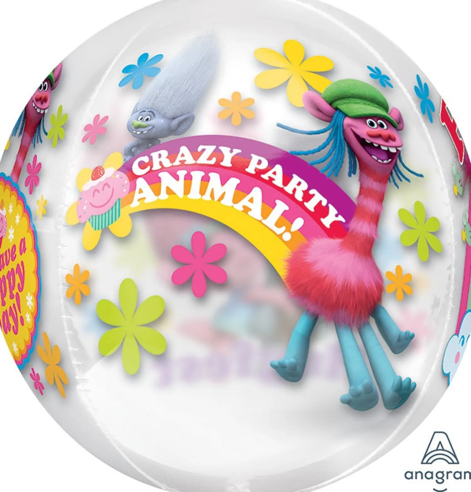Erikoisfoliopallot>Anagram International Inc, 7700 Anagram Drive, MN 55344-7307, USA, http://www.anagramballoons.com/ Trollit pallokas 3D muotofoliopallo