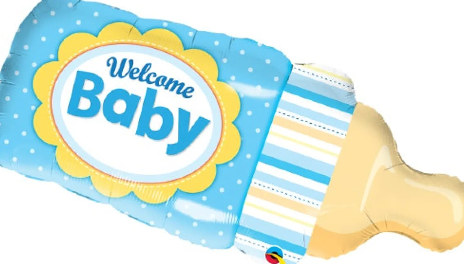 Erikoisfoliopallot> Tuttipullo Welcome baby vaaleansininen erikoismuotofolio