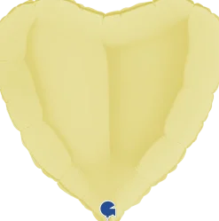 Yksiväriset Ilmapallot>Grabo Intl Srl, Via del Lavoro 33, 47853 CORIANO, ITALY, www.graboballoons.com Vaaleankeltainen sydän foliopallo