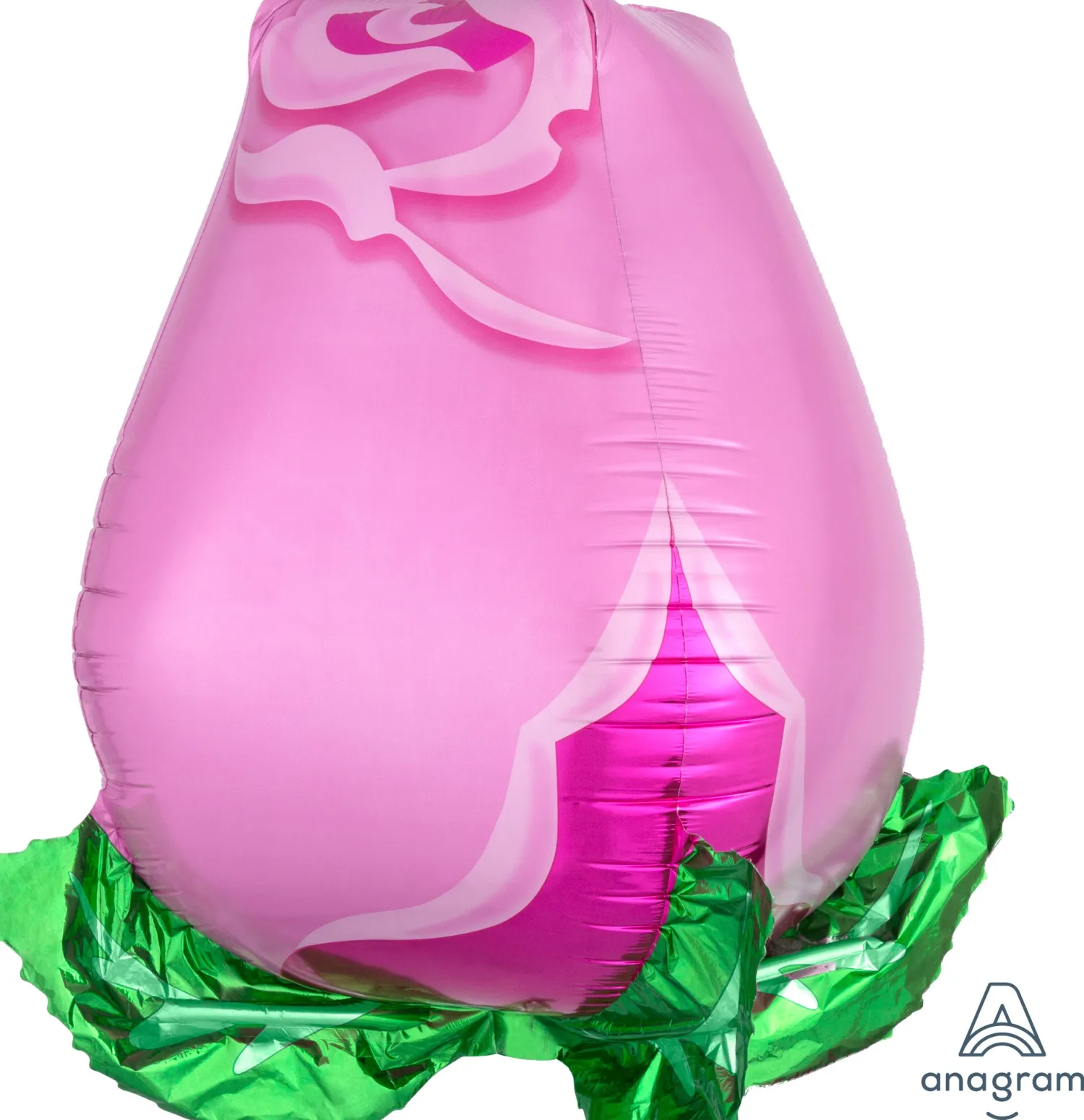 Erikoisfoliopallot>Anagram International Inc, 7700 Anagram Drive, MN 55344-7307, USA, http://www.anagramballoons.com/ Vaaleanpunainen ruusunnuppu erikoismuotofolio