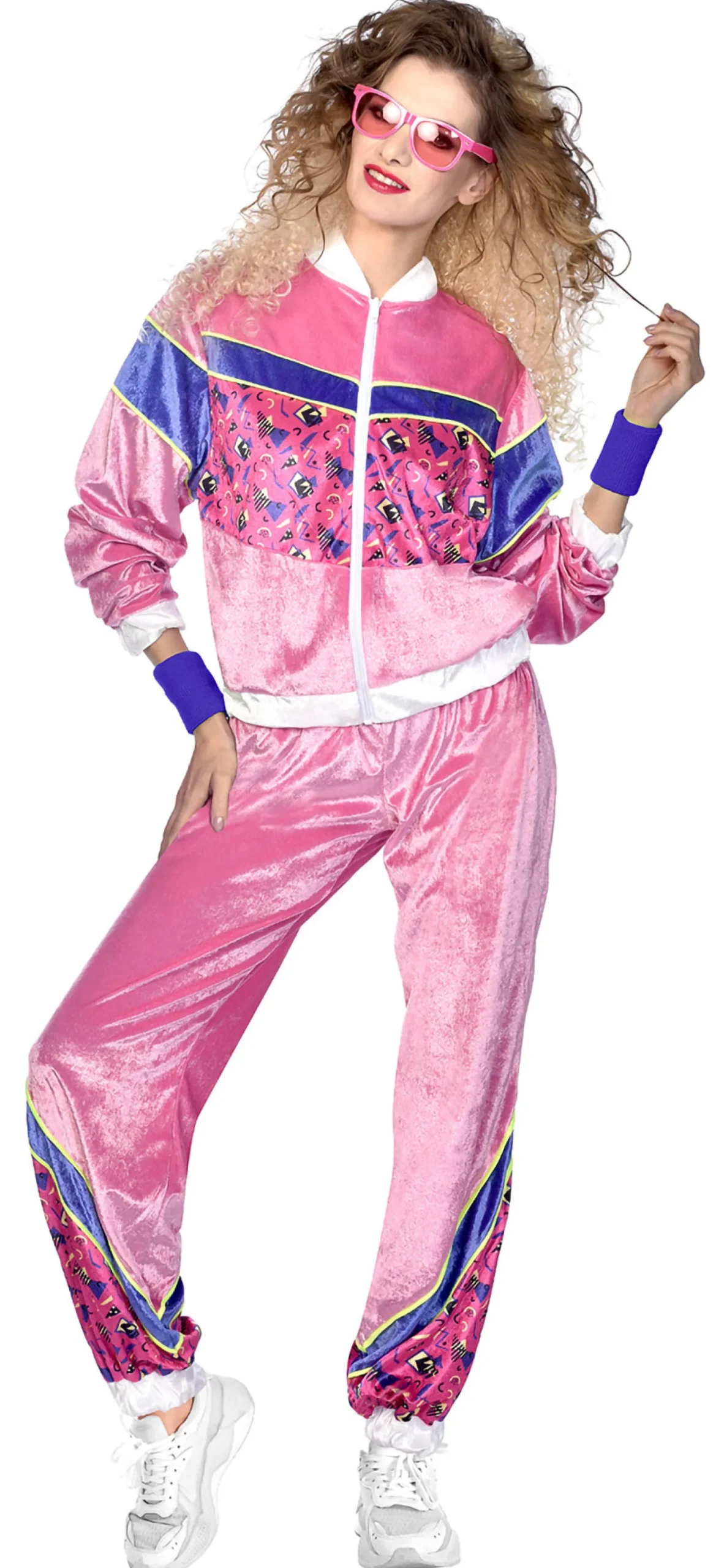 Penkkarit|Aikuisten Naamiaisasut>IV Beck / Amscan Europe GmbH, Dettinger Str. 148, 73230 Kirchheim/Teck, Germany, www.amscan-europe.com Velour 80-luvun jumppa-asu M/L