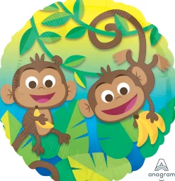 Pienet Foliopallot>Anagram International Inc, 7700 Anagram Drive, MN 55344-7307, USA, http://www.anagramballoons.com/ Viidakon apinat foliopallo