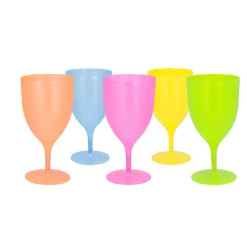 Lasit Ja Mukit>Boland Party Partners, P. O. Box 518, AK ALPHEN A/D RIJN, https://boland.eu Viinilasi 350 ml värilajitelma, 5 eri väriä