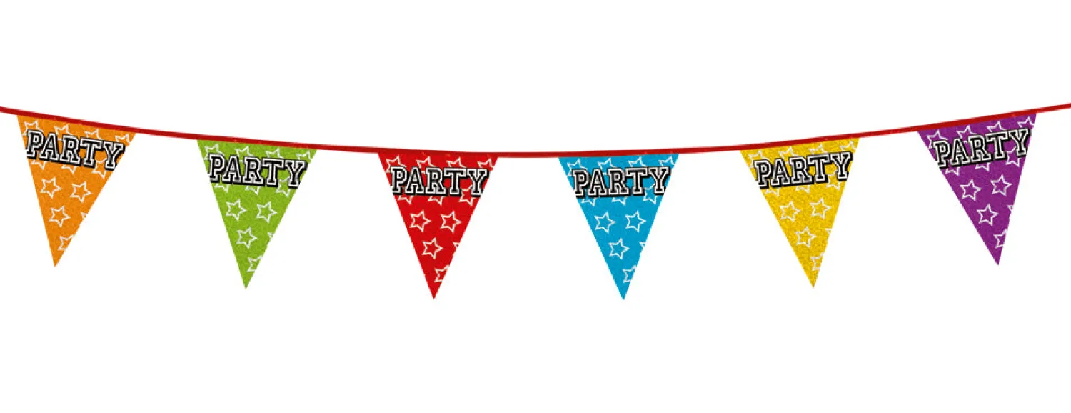 Muut Ripustettavat Koristeet|Viiri- Ja Kirjainnauhat>Boland Party Partners, P. O. Box 518, AK ALPHEN A/D RIJN, https://boland.eu Viirinauha holograafinen Party, pituus 8 m