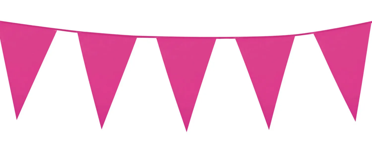 Muut Ripustettavat Koristeet|Viiri- Ja Kirjainnauhat>Boland Party Partners, P. O. Box 518, AK ALPHEN A/D RIJN, https://boland.eu Viirinauha pinkki 30 x 20 cm - 10 m