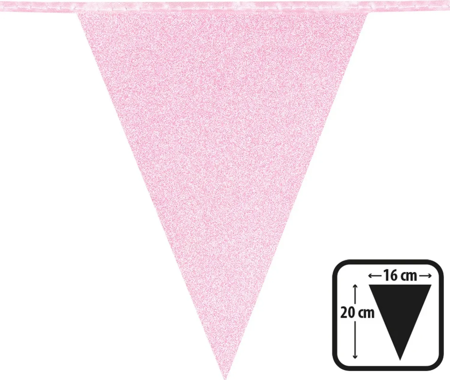 Muut Ripustettavat Koristeet>Boland Party Partners, P. O. Box 518, AK ALPHEN A/D RIJN, https://boland.eu Viirinauha vaaleanpunainen kimalle 16x20 cm - 6 m