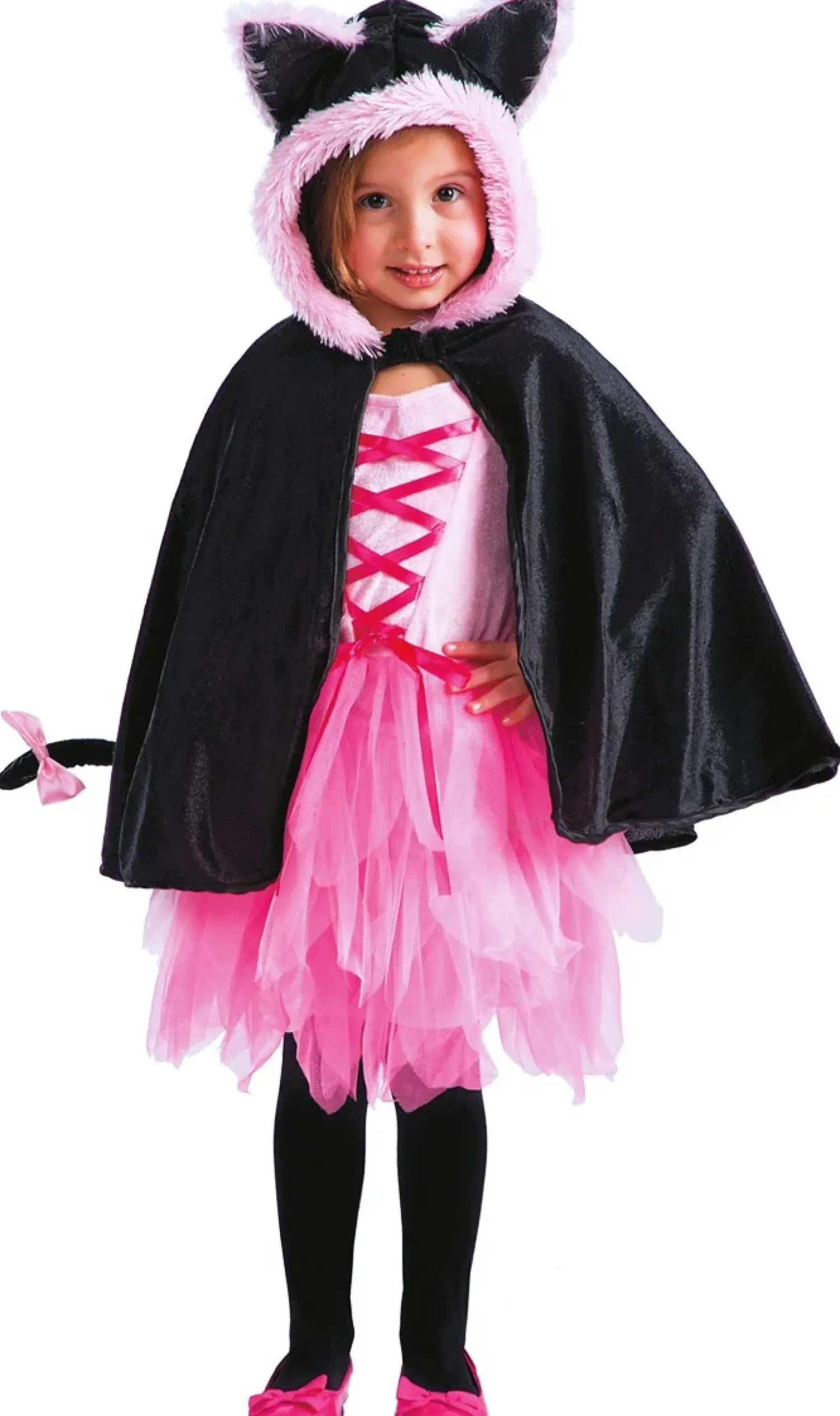 Pääsiäinen|Halloween>CARNIVAL TOYS SRL, VIA GOLDONI 1, 48026 GODO DI RUSSI, RA, www.carnivaltoys.it Viitta kissa lasten 45 cm