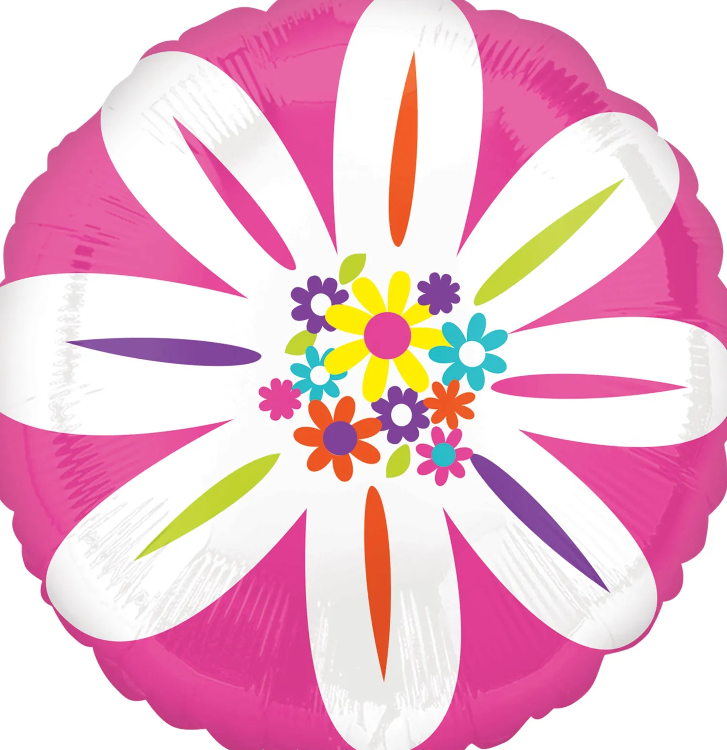 Muotofoliopallot>Anagram International Inc, 7700 Anagram Drive, MN 55344-7307, USA, http://www.anagramballoons.com/ Värikäs päivänkakkara pienmuotofolio