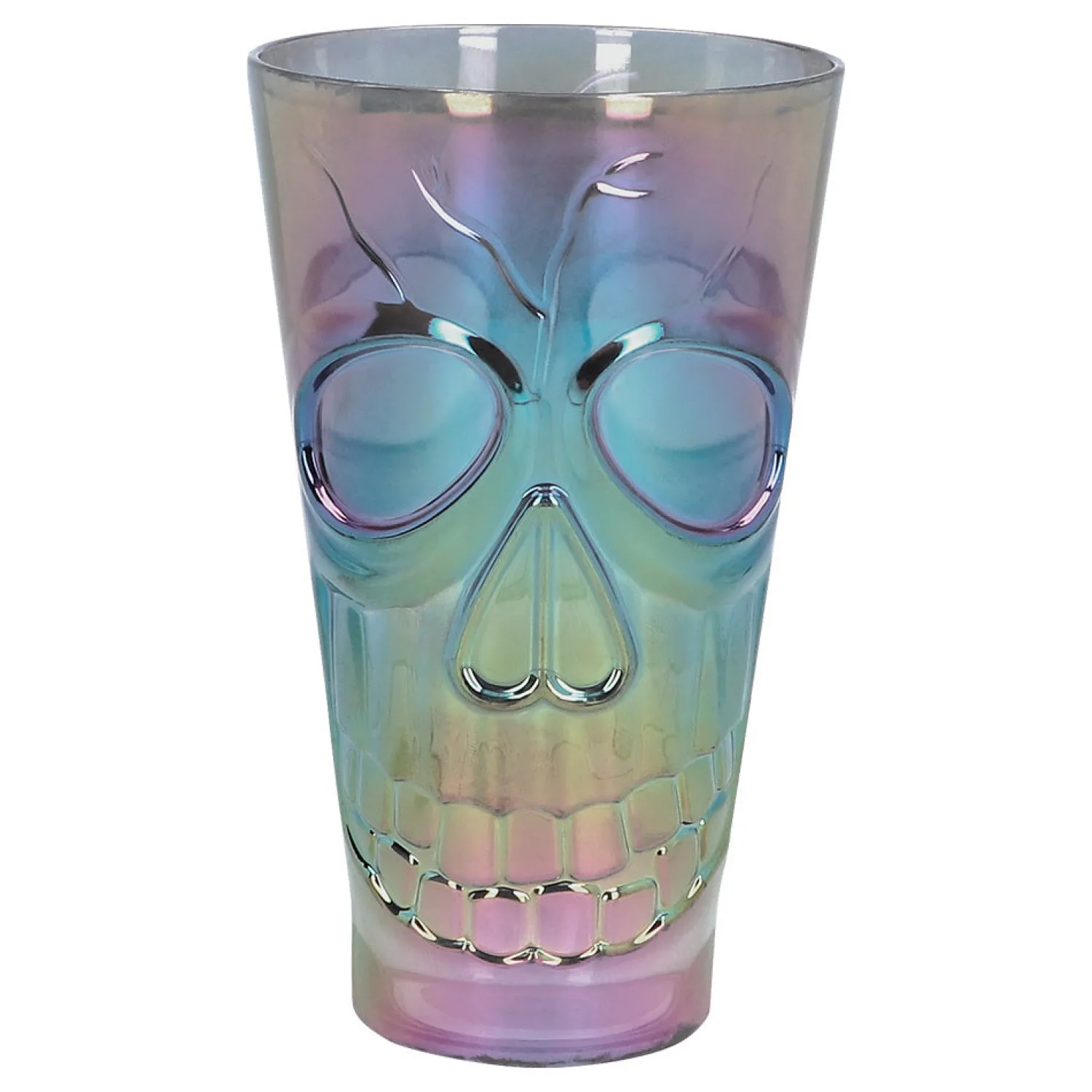 Halloween|Lasit Ja Mukit>Boland Party Partners, P. O. Box 518, AK ALPHEN A/D RIJN, https://boland.eu Värikäs pääkallo juomalasi 550 ml