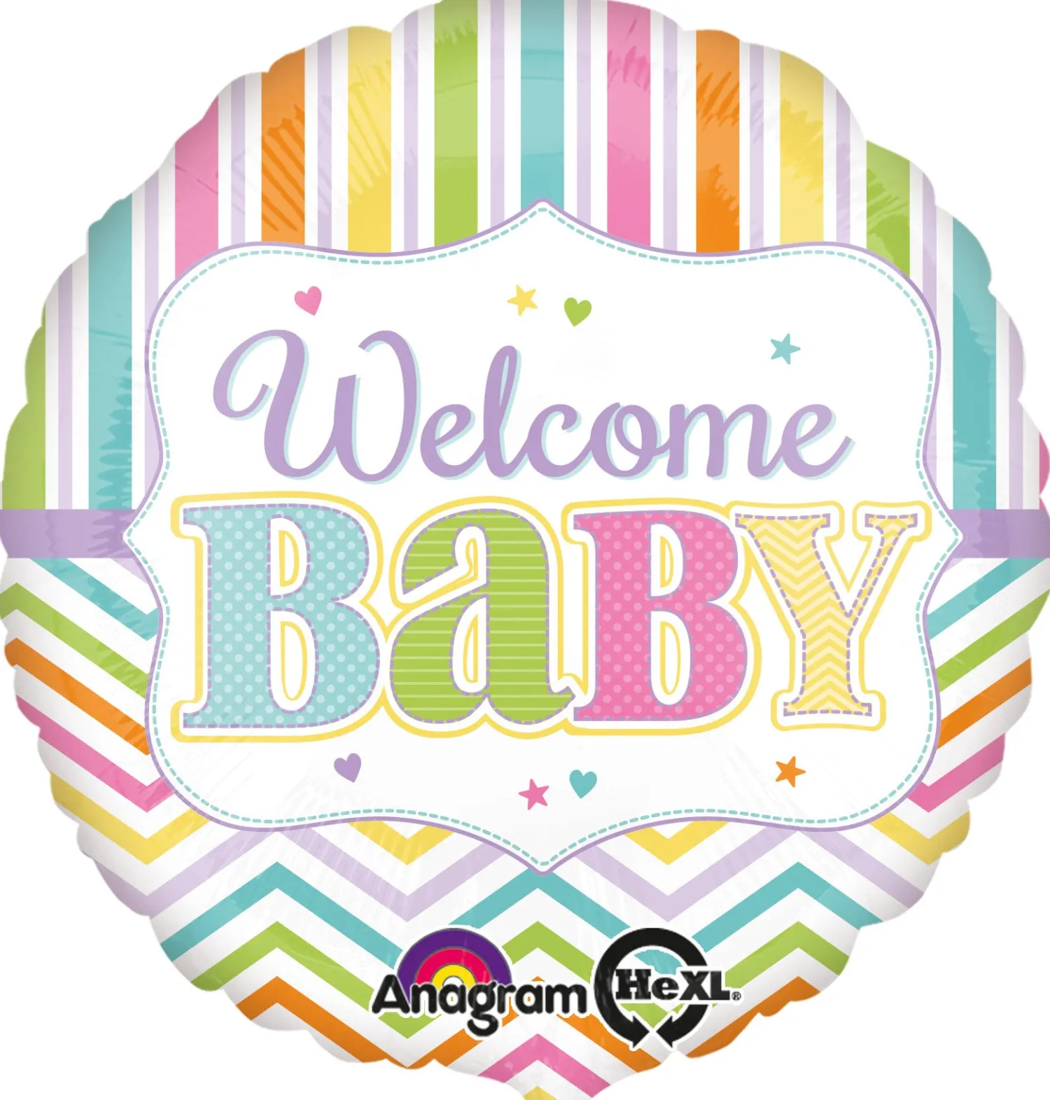 Pienet Foliopallot>Anagram International Inc, 7700 Anagram Drive, MN 55344-7307, USA, http://www.anagramballoons.com/ Welcome Baby foliopallo