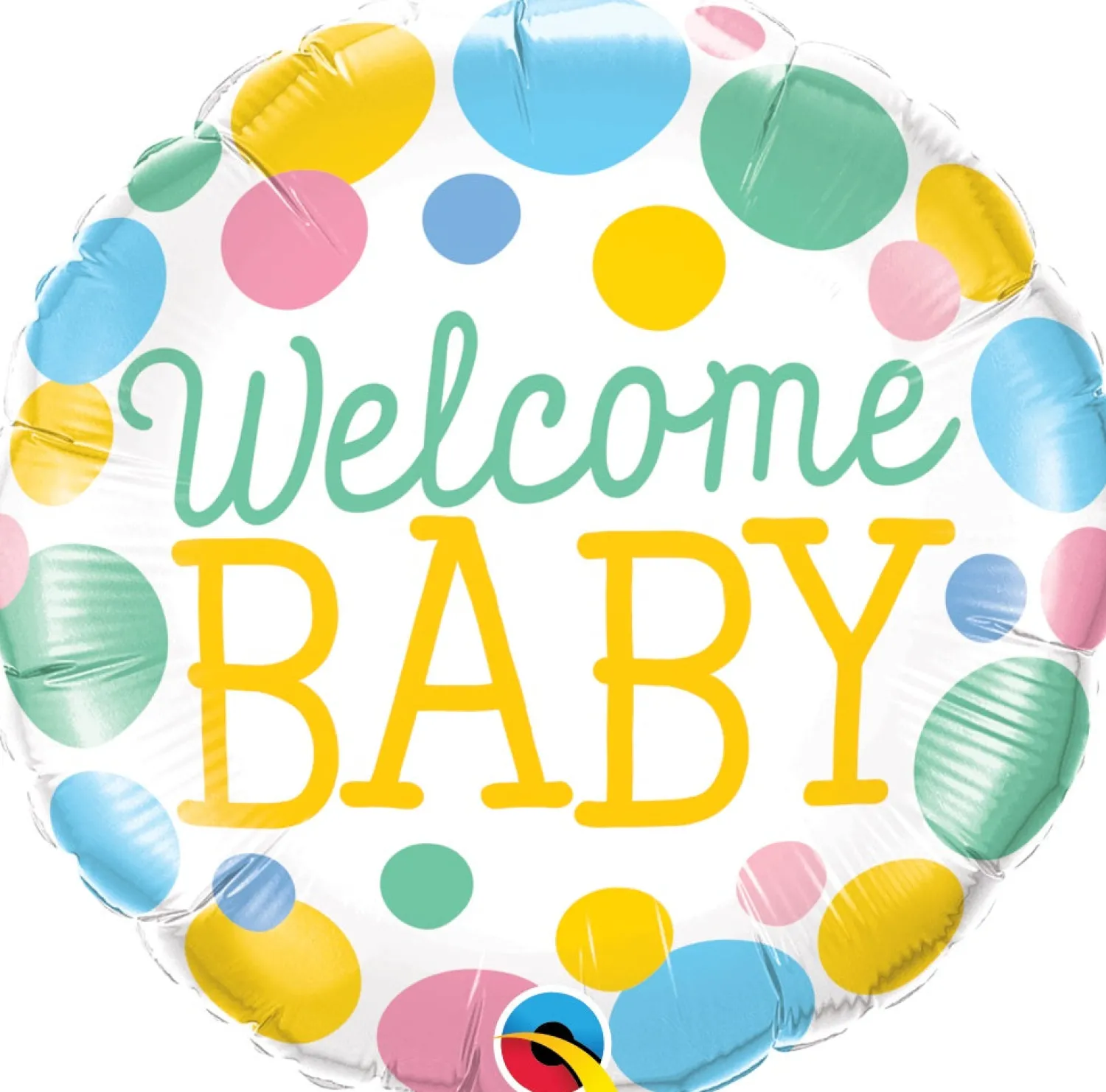 Pienet Foliopallot> Welcome Baby värikkäät pallot foliopallo