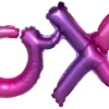 Ystävänpäivä>Anagram International Inc, 7700 Anagram Drive, MN 55344-7307, USA, http://www.anagramballoons.com/ XOXO kirjaimet pinkki-lila puhallettava foliopallo